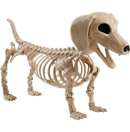 JOYIN 24 Inch Skeleton Wiener Dog Halloween Decoration Indoor Outdoor Fun