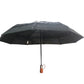 LFLY Black Automatic Folding Umbrella Travel Size Compact Waterproof