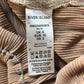 Branded UK6 Women's Blouse Long Sleeve Shiny Chiffon Top Light Brown