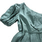 One Shoulder Dress UK16 Women's Green Linen Blend Short Sleeve