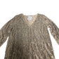 Sequin V Neck Dress Women's Long Sleeve Party Outfit UK12