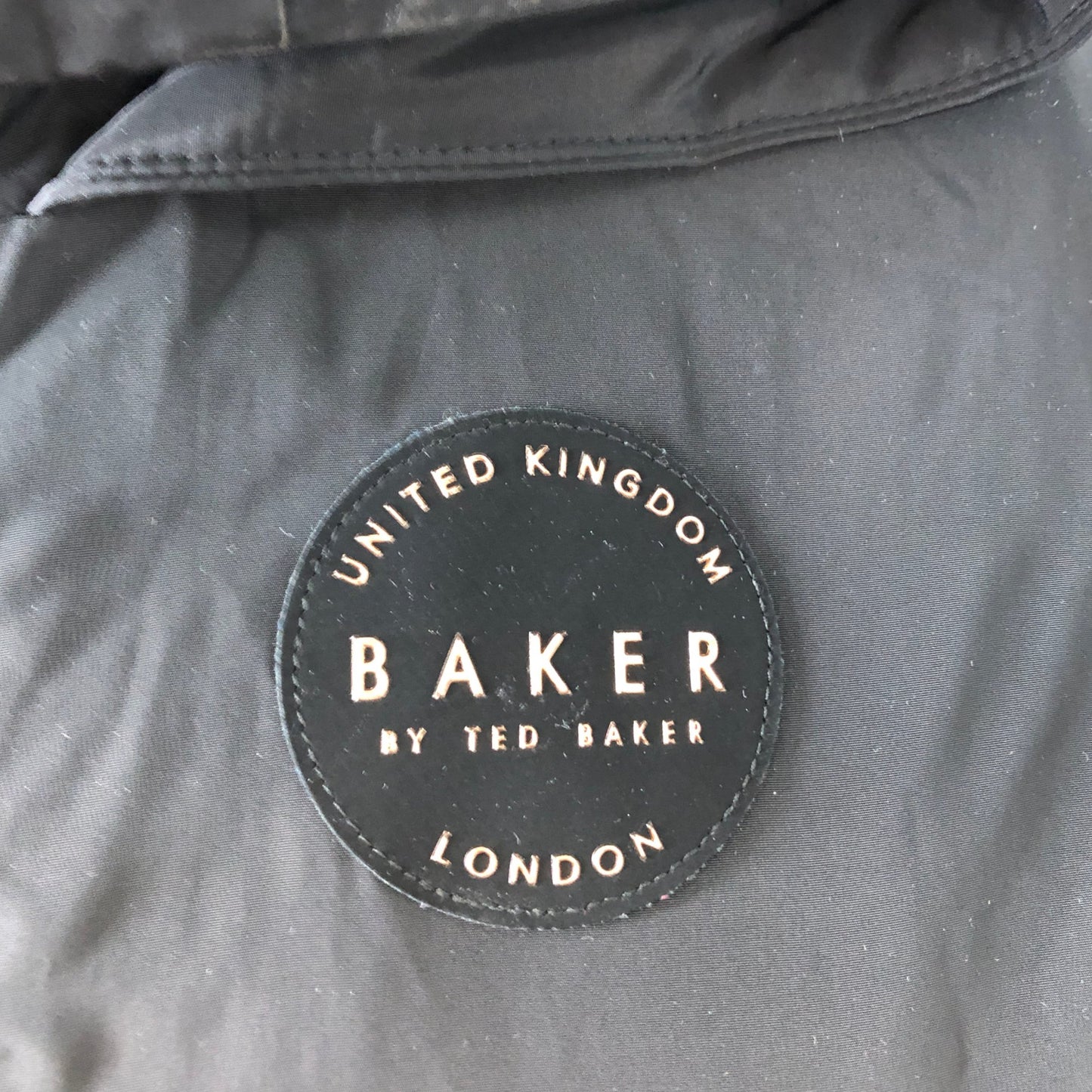 Baker By Ted Baker Girls Black Hooded Coat Size 8 Years Bow Detail