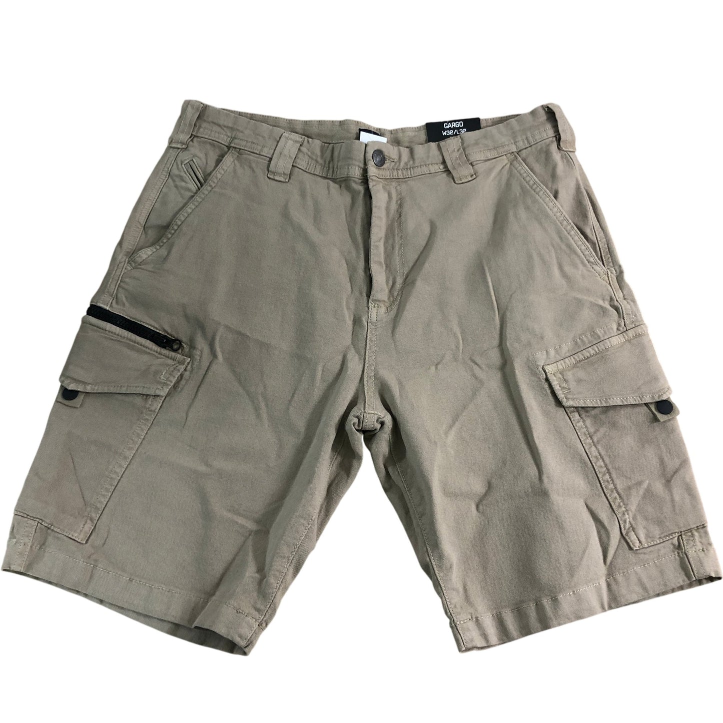 River Island Cargo Shorts W32 L32 Men's Casual Khaki Cotton With Pockets
