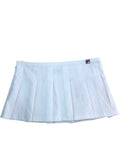 FILA x HAILEY Pleated Mini Skirt UK12 Women's White Athletic Polyester