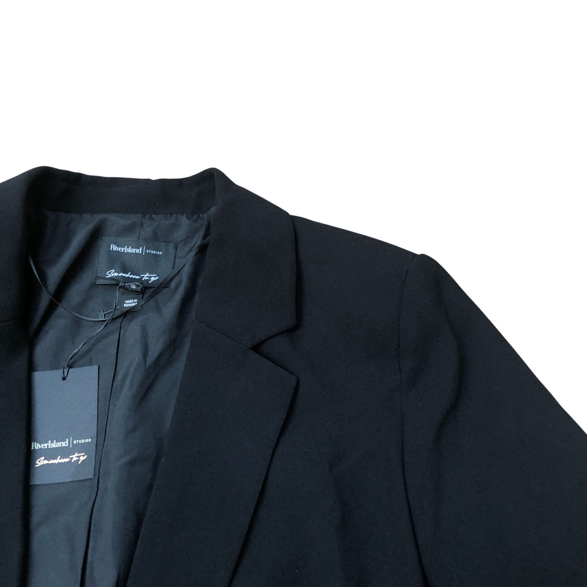 River Island Black Open Style Blazer