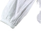 White Long Sleeve Blouse UK12 Women's Pleated Design Cotton Top