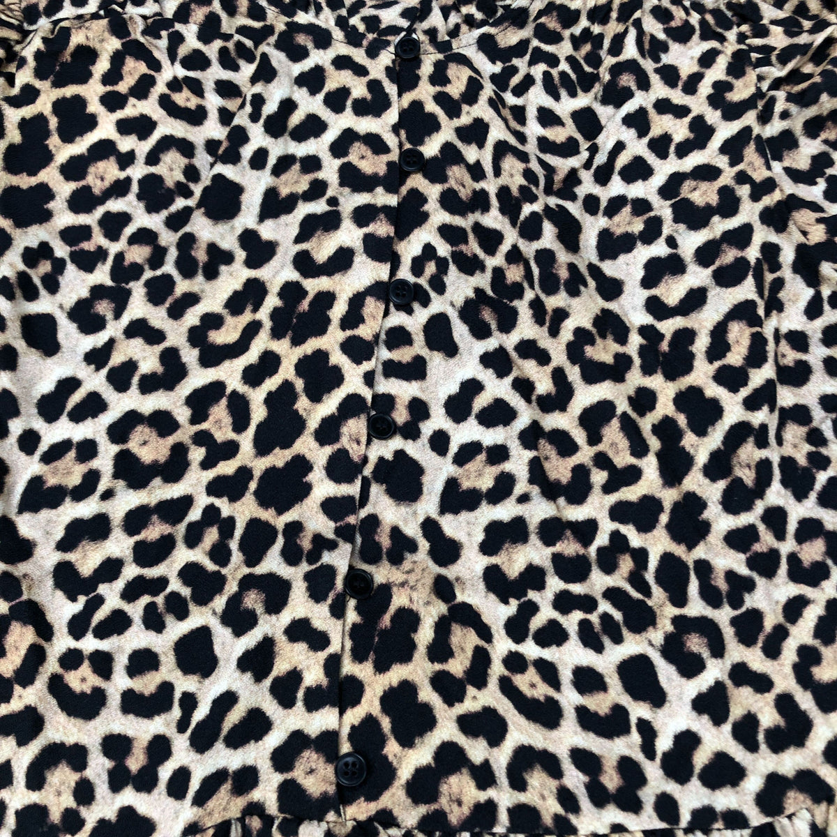 Baukjen Leopard Print Midi Dress UK12 Women's Long Sleeve Viscose Loose Fit