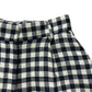 River Island Gingham Check Shorts Size 6 Women's High Waist Navy White Casual