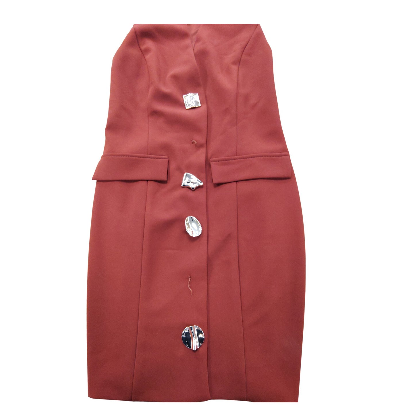 River Island Sleeveless Dress UK S Women's Orange Elegant