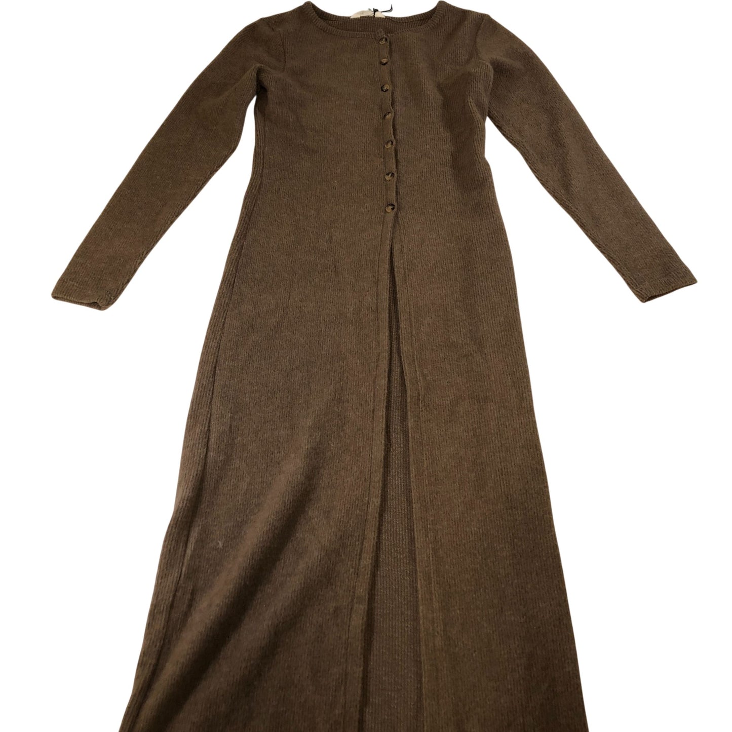 River Island Cardigan Dress UK XS Women's Brown Long Sleeve Button Front