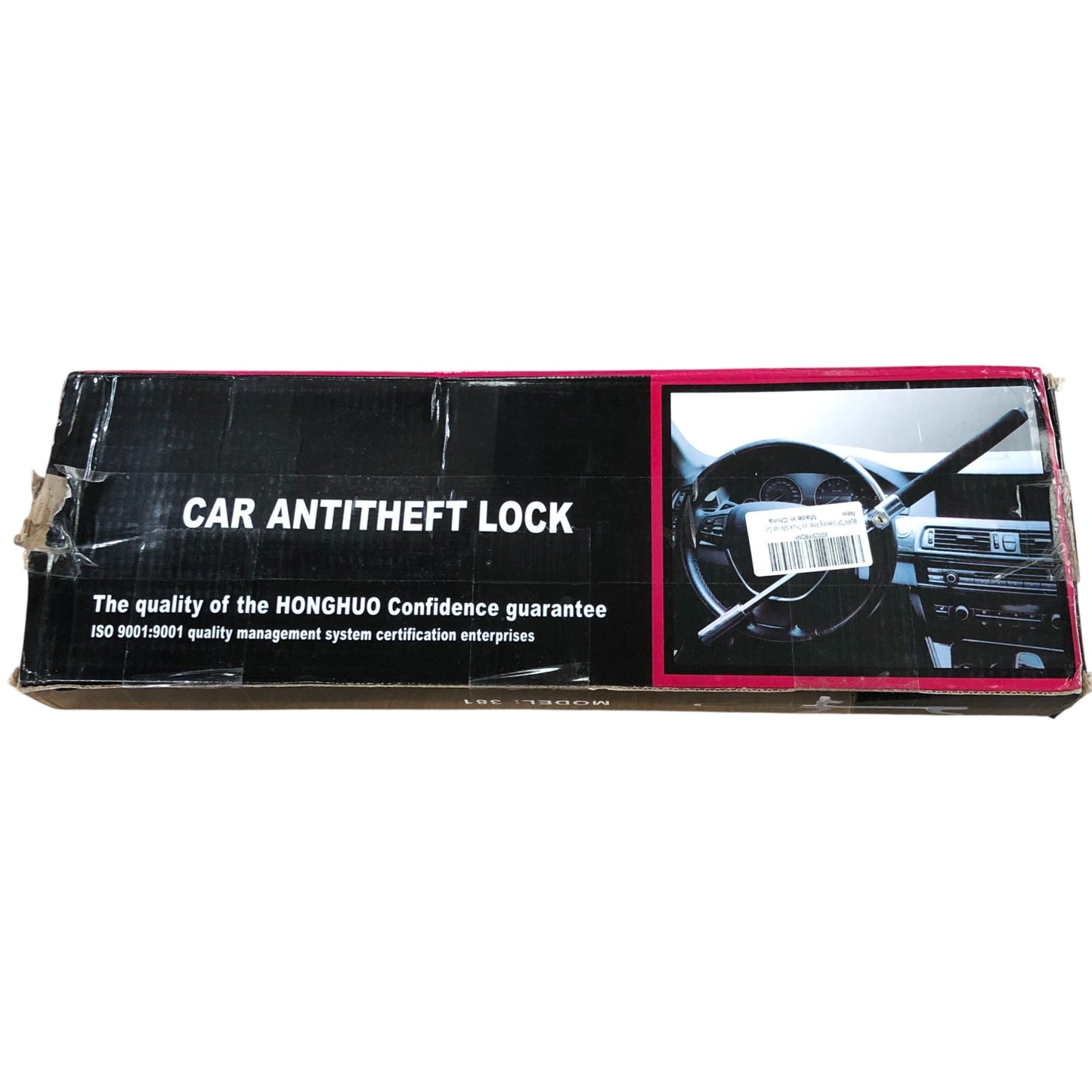 BURNTOP Car Antitheft Lock Model 381 Steering Wheel Security Device New