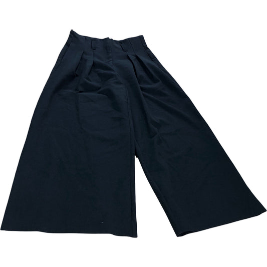River Island Trousers UK10 Women's Wide Leg Pleated Black