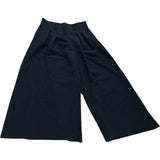 River Island Trousers UK10 Women's Wide Leg Pleated Black