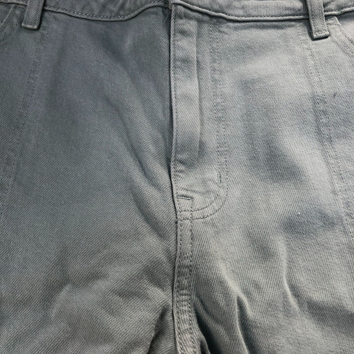 Wide Leg Trousers Size UK18R Women's Green Cotton Blend High Waist