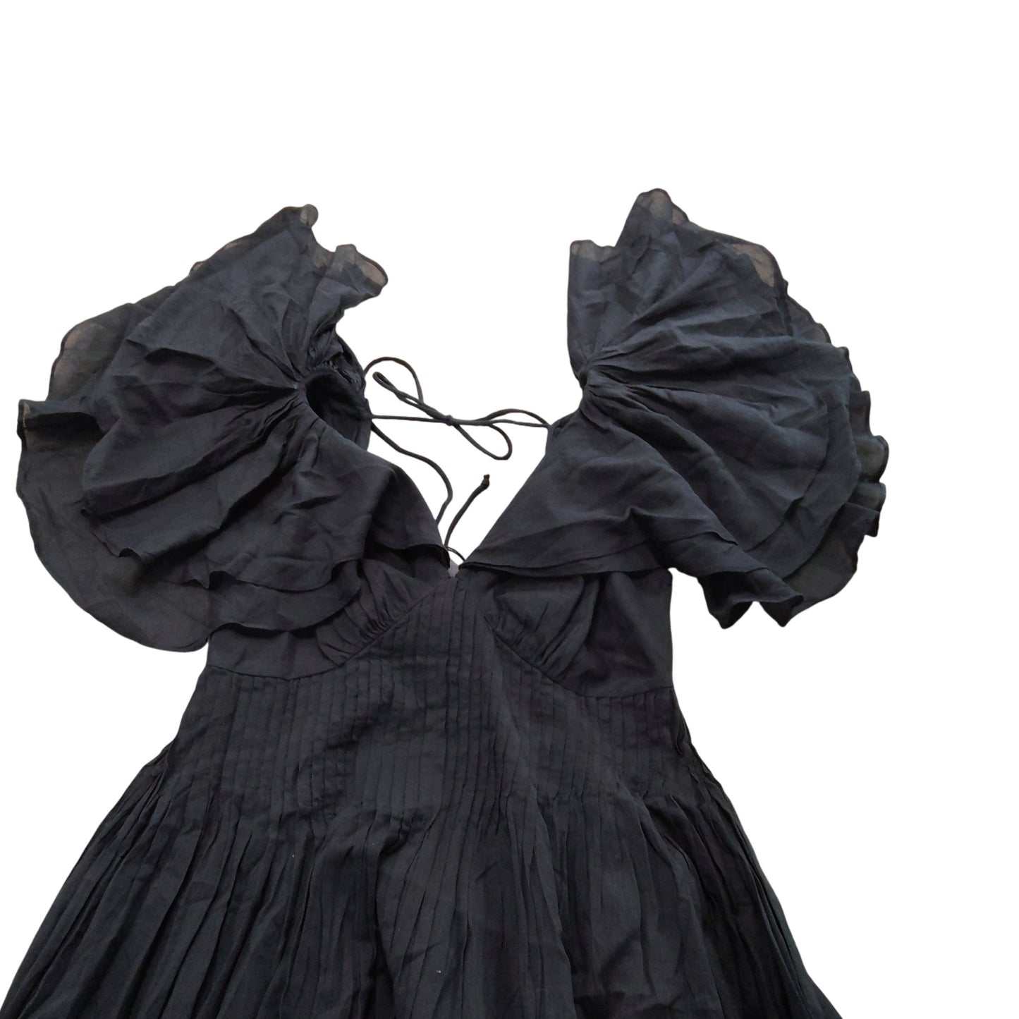 River Island UK6 Women's Black Puff Sleeve Maxi Dress Elegant Design