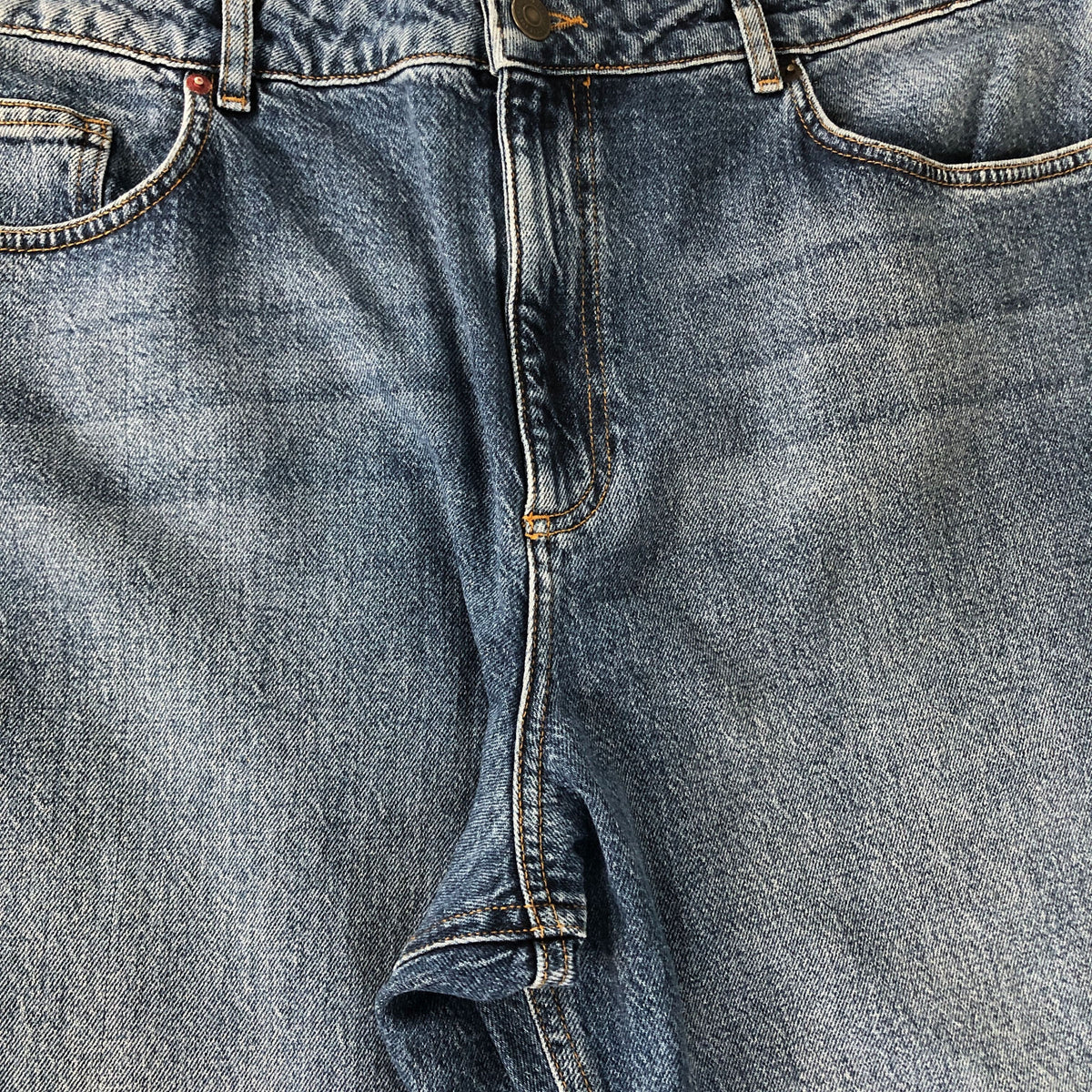 Blue Straight Leg Jeans Size 18 Comfort Fit