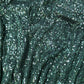 Sequinned Dress UK18 Women's Long Sleeve Wrap Style Black Green
