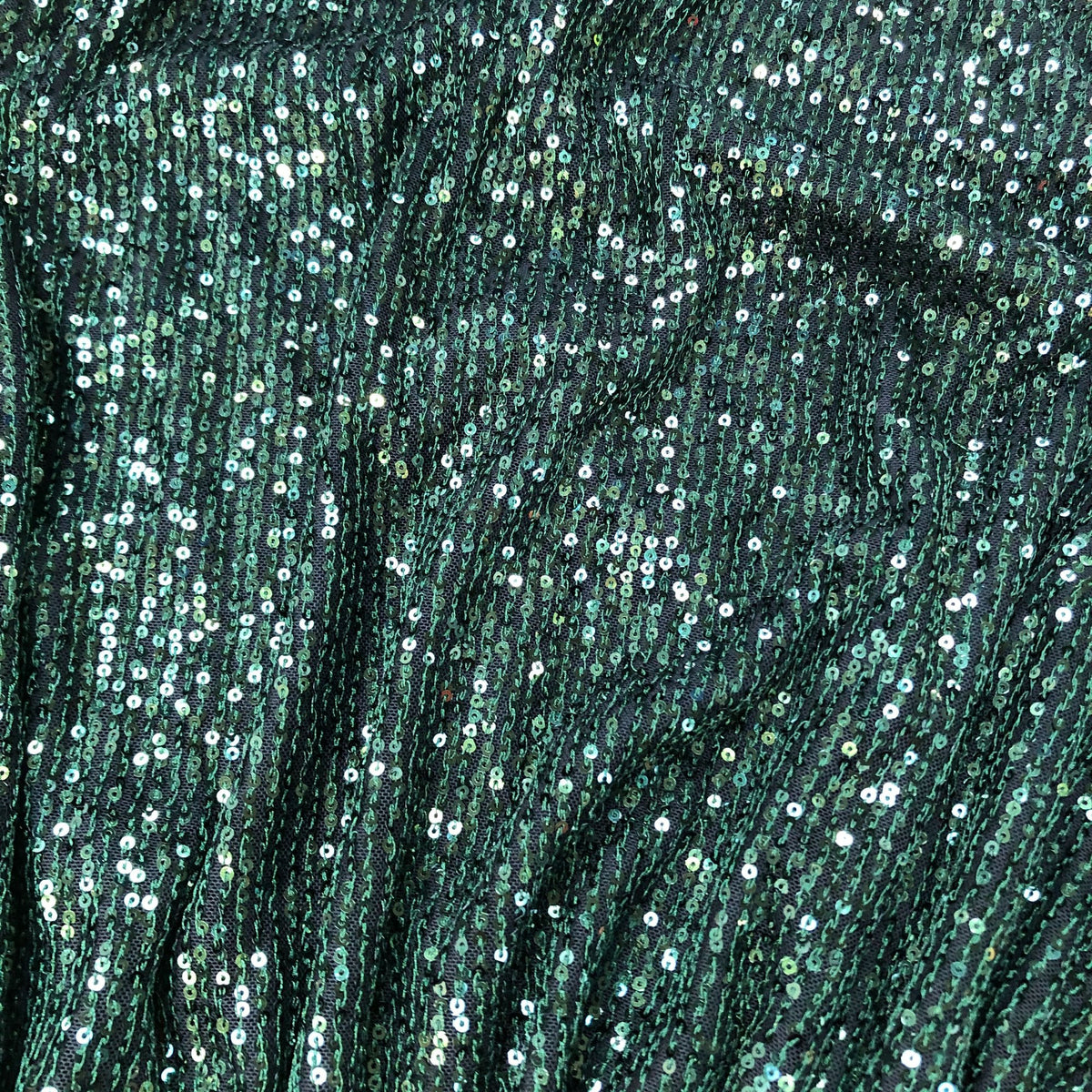 Sequinned Dress UK18 Women's Long Sleeve Wrap Style Black Green