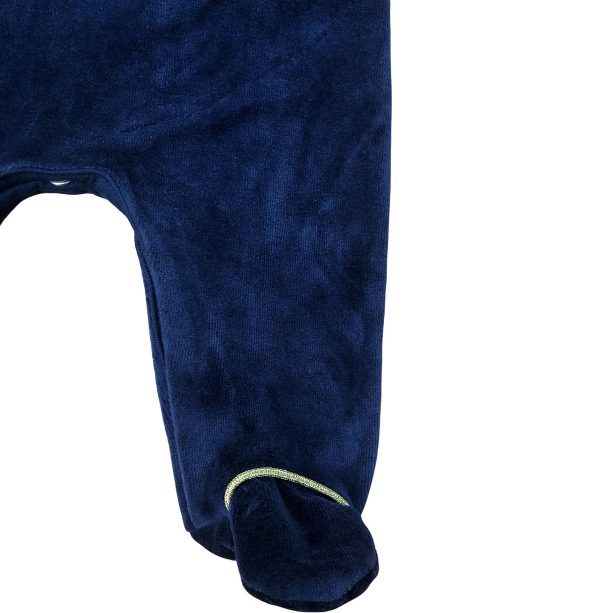River Island Baby Navy Velvet Playsuit with Bear Hat