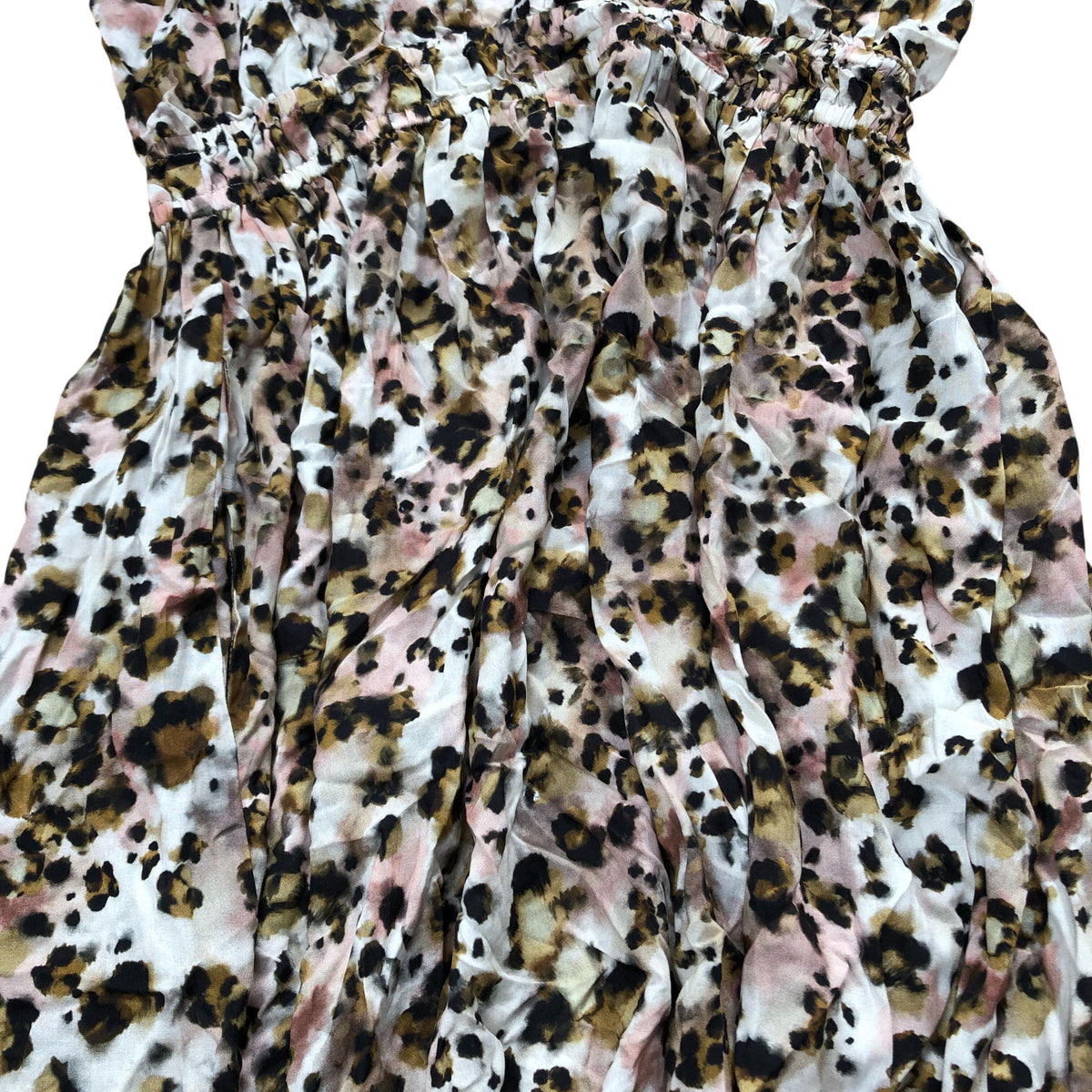 Baukjen Vero Ruffle Dress UK16 Women's Leopard Print Lightweight Summer