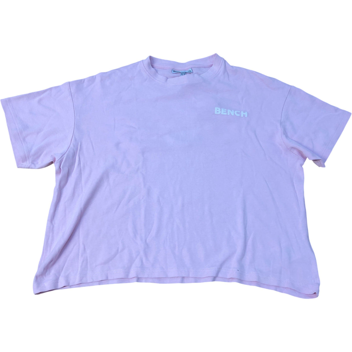 Bench Boxy Fit Cropped Pink T-Shirt Size M