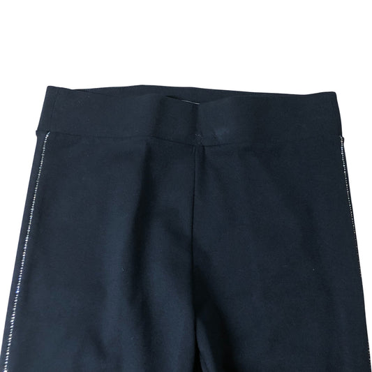 Women's Leggings Size 12 Regular Black Diamante Leg Stripe