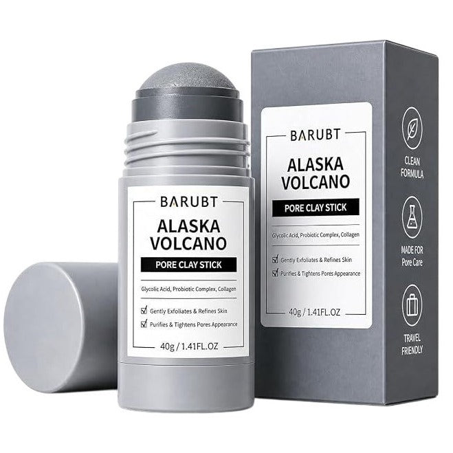 Barubt Alaska Volcano Pore Clay Stick 40g Exfoliates Refines Skin
