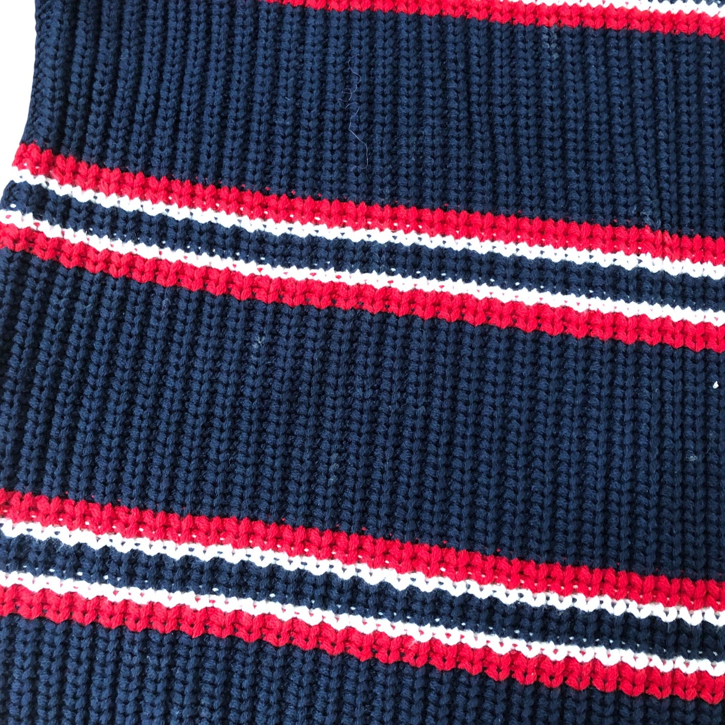 Tommy Hilfiger Striped Sweater 14-15 Years Unisex Navy Red White Knitted Jumper