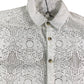 River Island Lace Button Up Shirt White Size S Men's Short Sleeve Floral Design