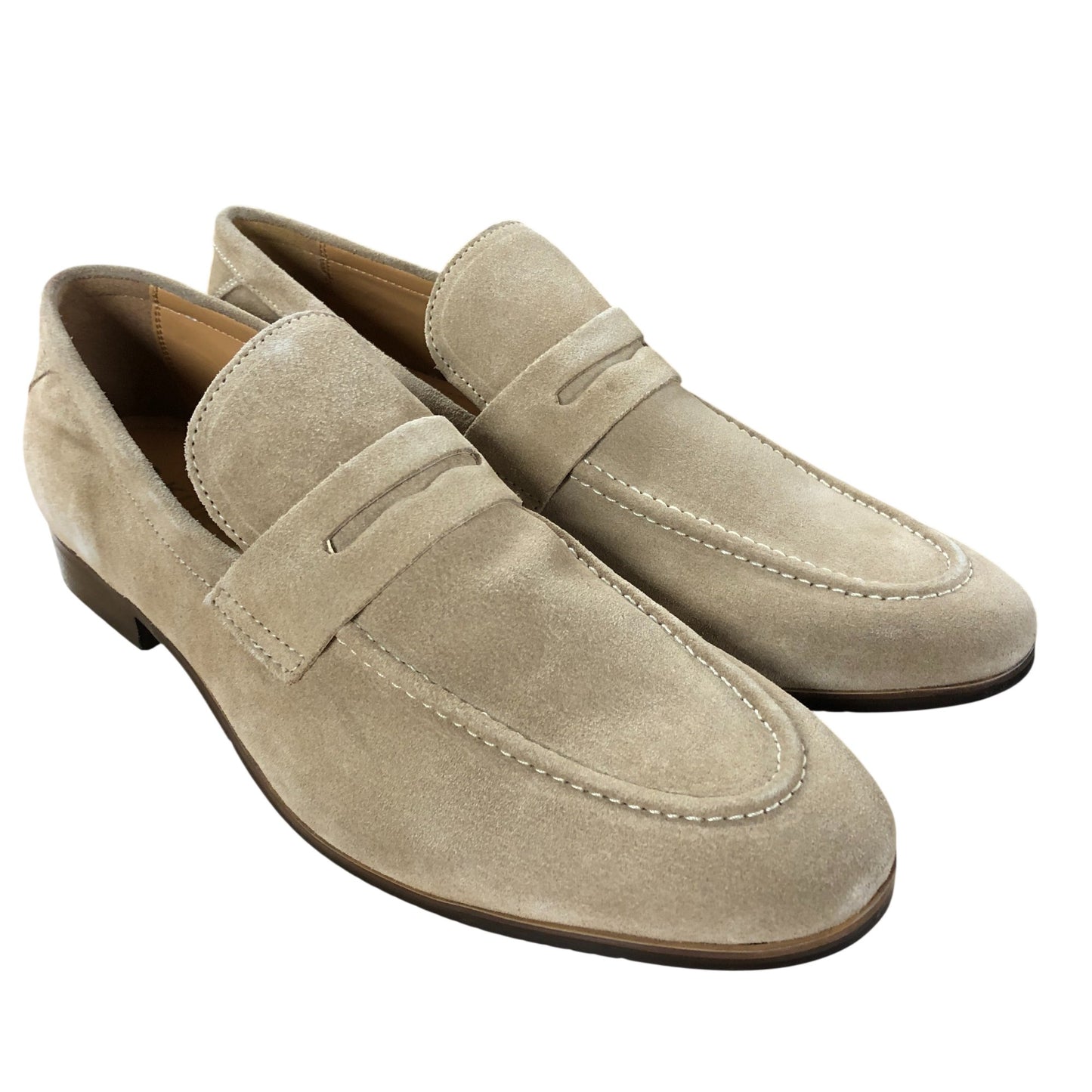 Kurt Geiger Formal Shoes UK10 Men's Suede Moccasin Beige Leather Upper