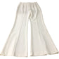 Wide Leg Trousers Women's Cream High Waist Flared Design UK10 Regular