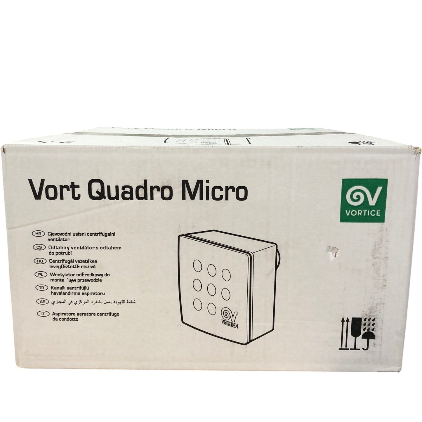 VORTICE Vort Quadro Micro Centrifugal Extractor Fan for External Ducting