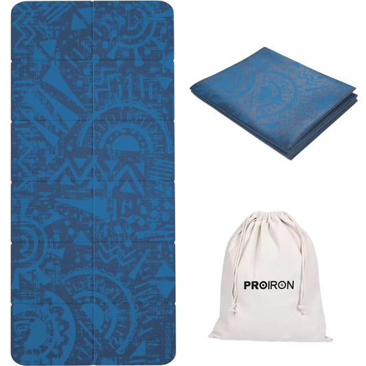 PROIRON PVC Foldable Mat 1730x610x2mm Exercise Yoga Mat Lightweight Blue