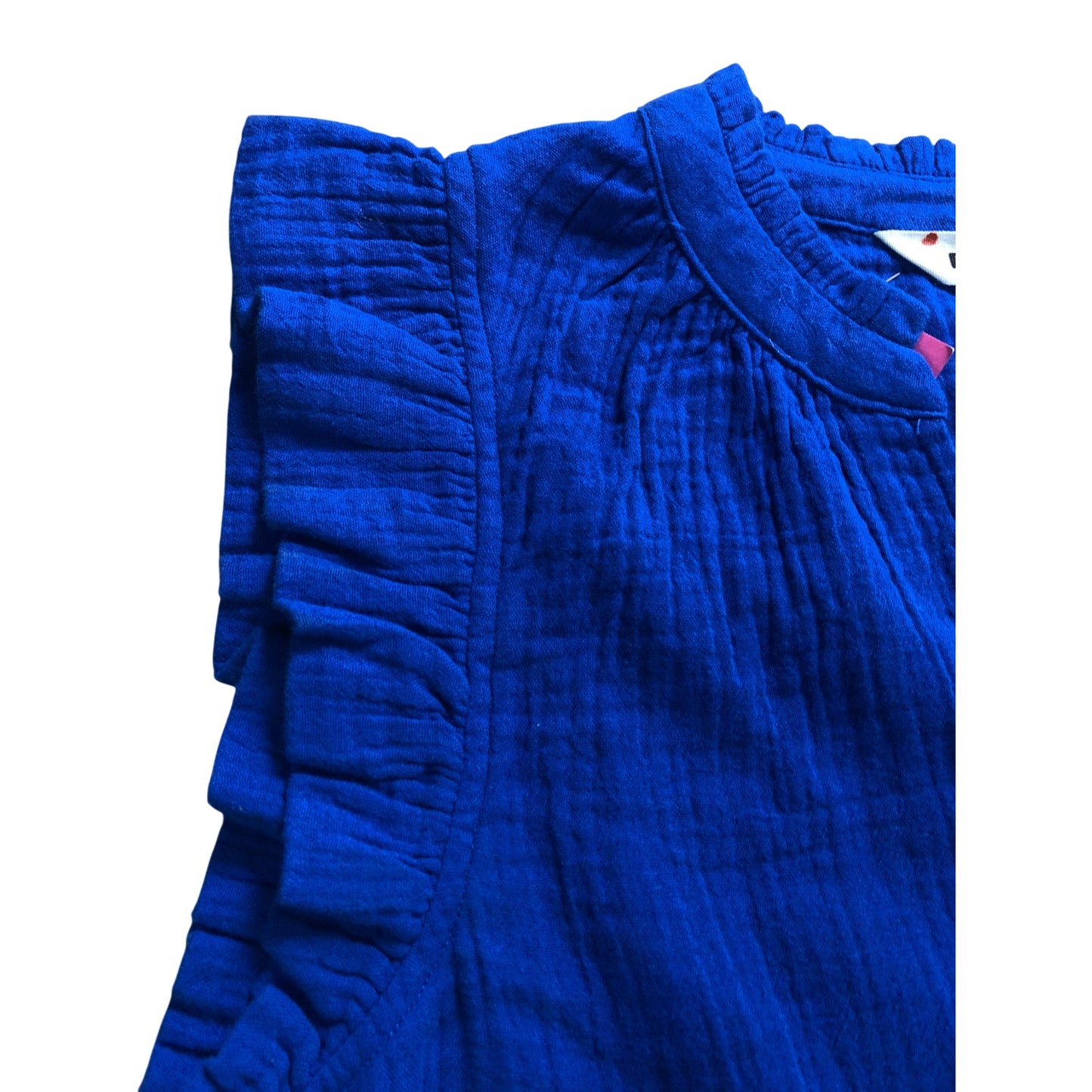 Branded Blue Double Cloth Short Dress - Size 14R