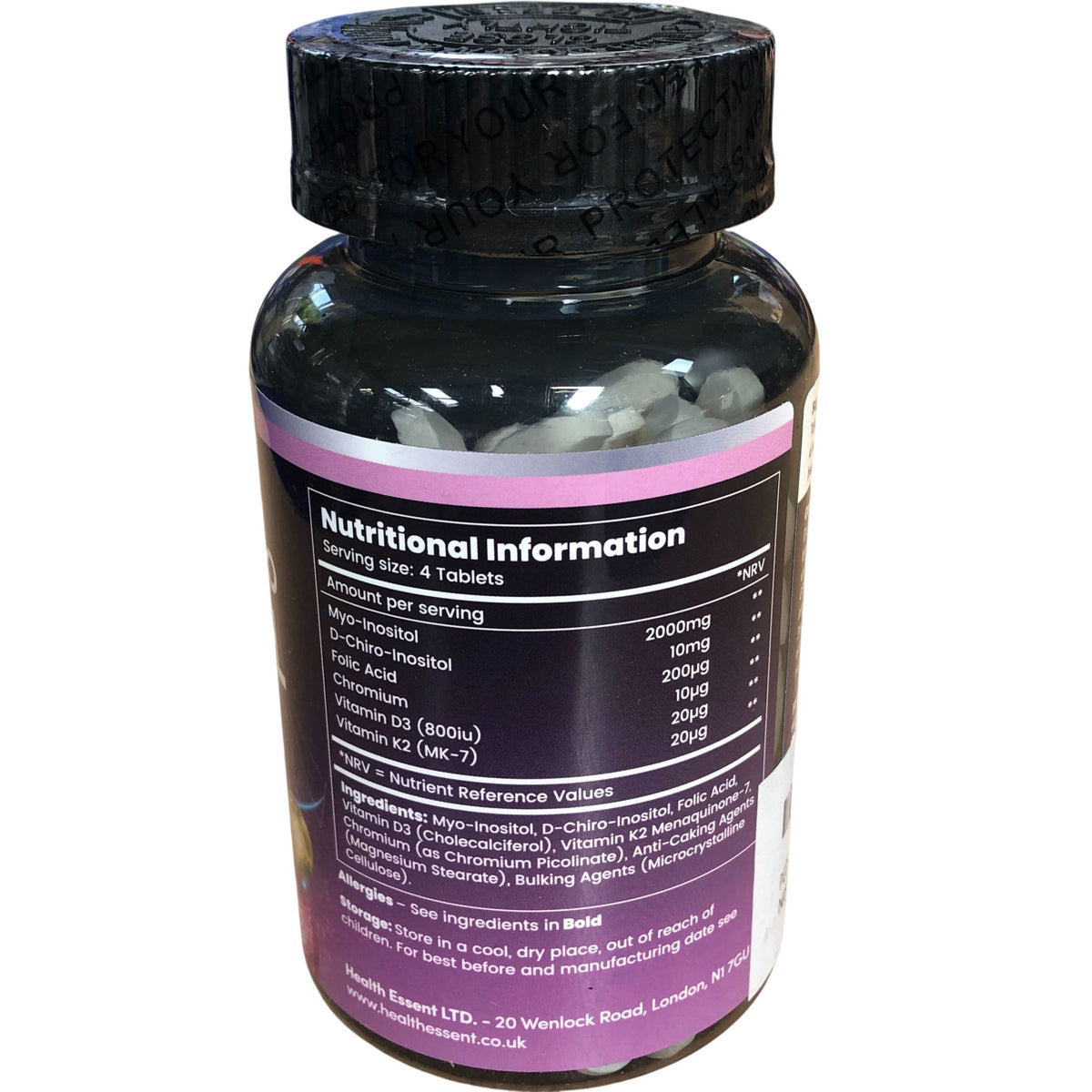 HealthEssent Myo & D Chiro Inositol 2in1 Vitamin D3 K2 PCOS 120 Tablets