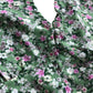 Brave Soul Floral Print Maxi Dress XS Women's Short Sleeve V Neck Green