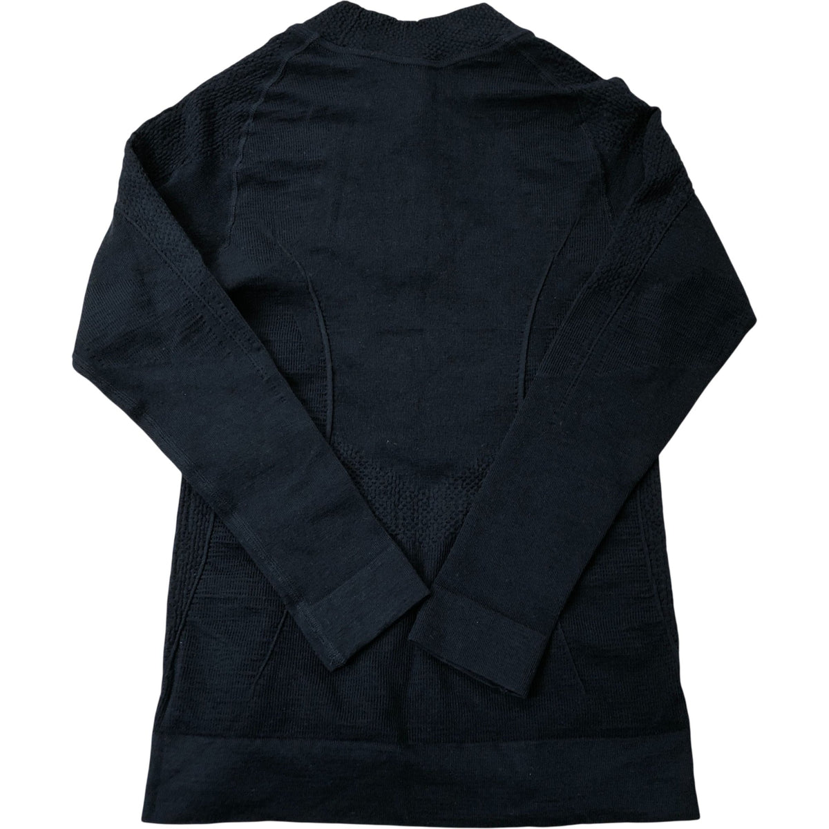 Lasting Wanda XS Womens Heavy Merino Wool Seamless Zip Neck Jumper Black