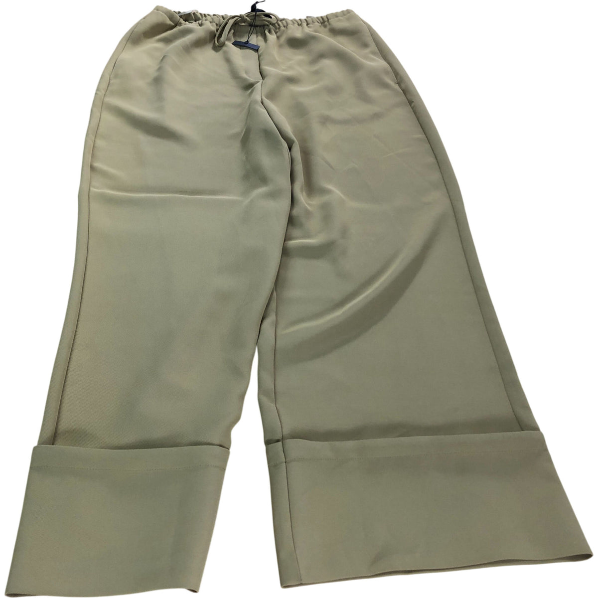 River Island Wide Leg Trousers Women's UK Size 12 Drawstring Khaki