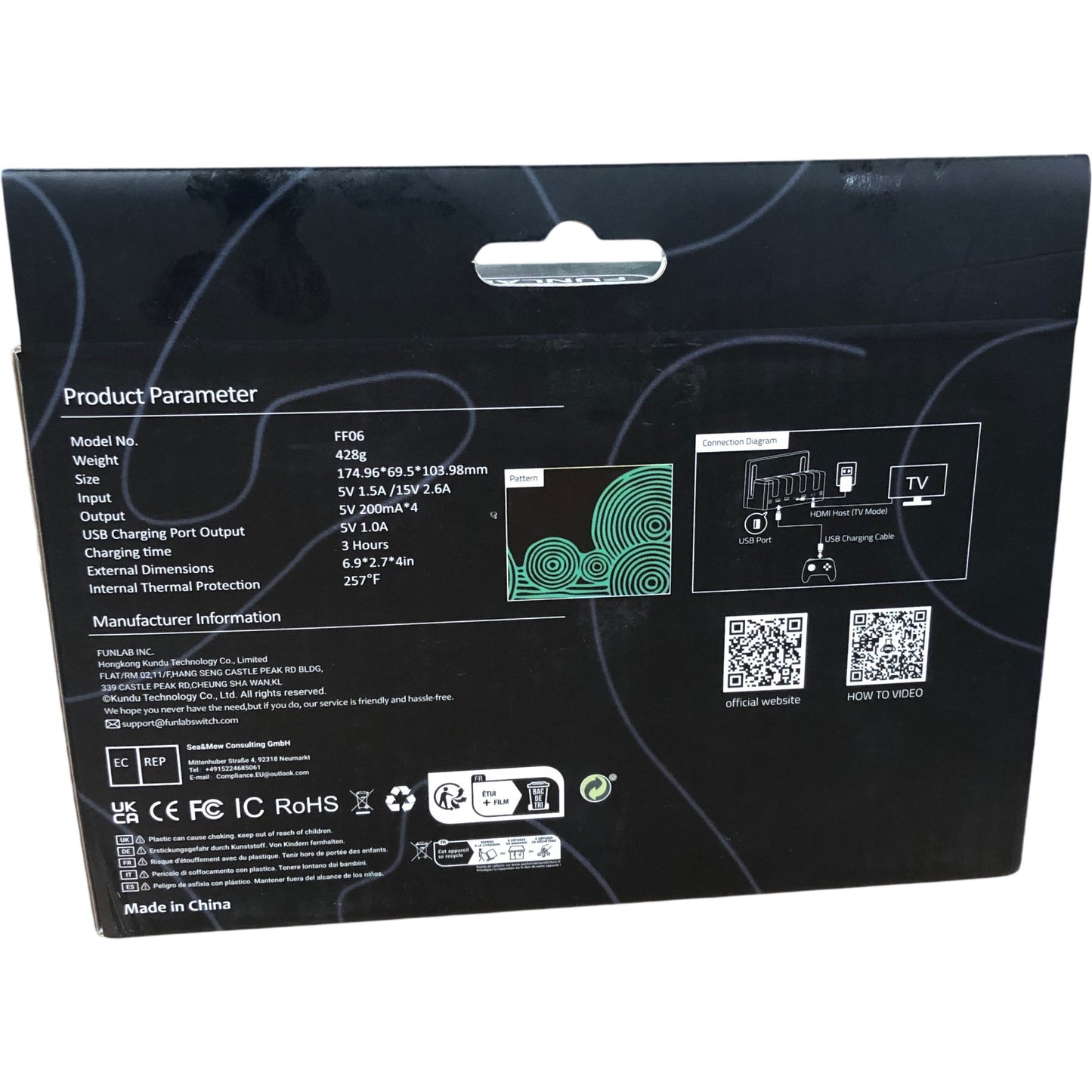 FUNLAB LuminDock Multifunctional Docking Station USB Charging Dock for Gaming