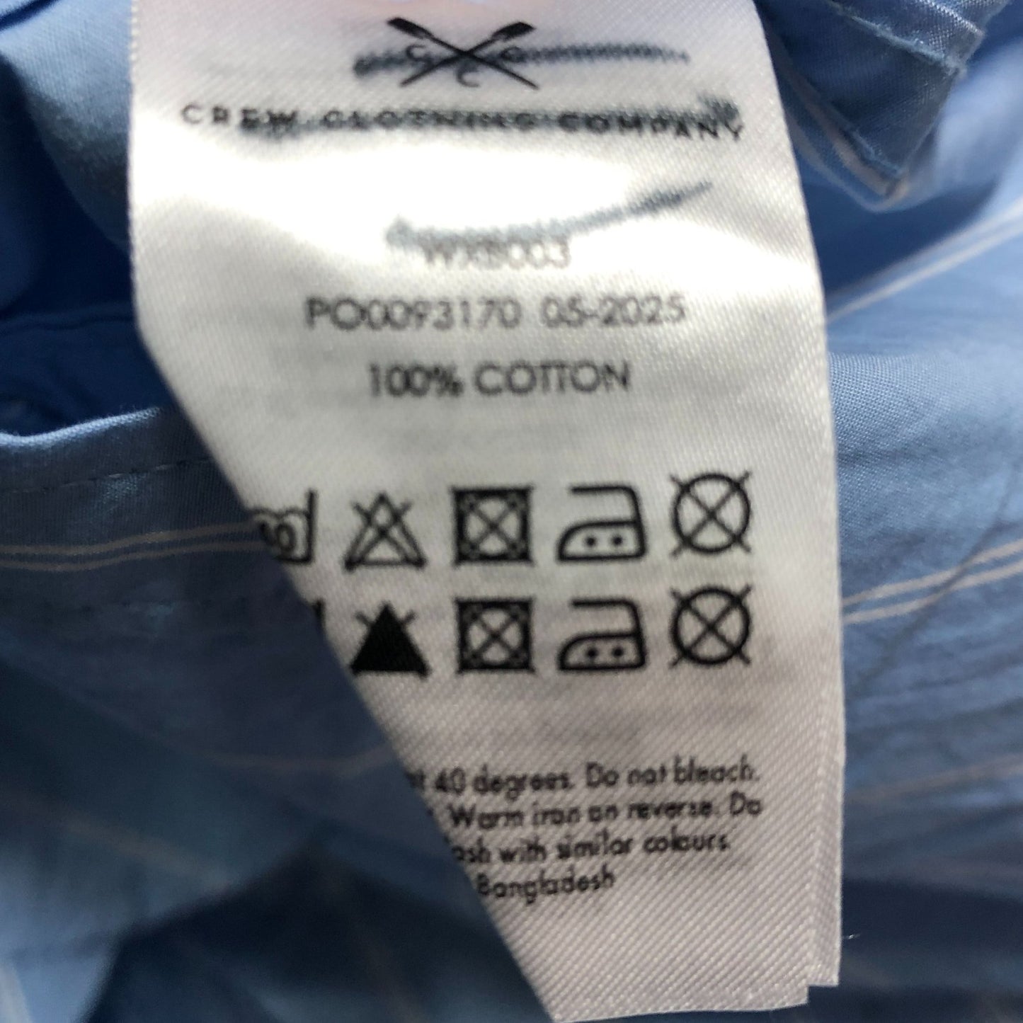 Crew Clothing Company Relaxed Fit Shirt Women's Light Blue Striped Cotton Size 8