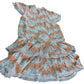 Branded Orange Floral Print Mini Dress - Size 16