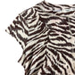 River Island Women's Animal Print Tunic Top UK Small Brown Short Sleeve