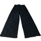 Wide Leg Black Trousers Women UK8 Long