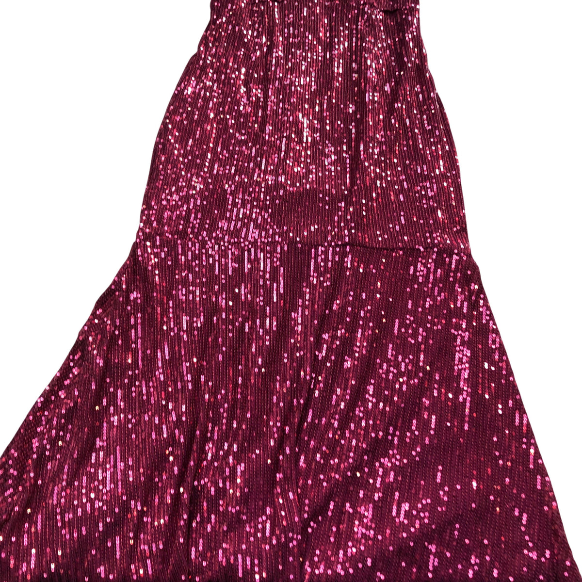 Women's Midi Dress Size 10 Red Sequin Short Sleeve