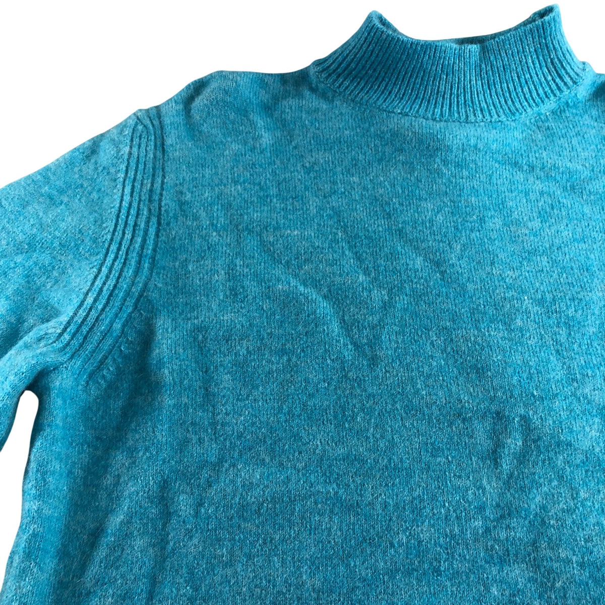 River Island Women's Blue Knit Jumper High Neck Long Sleeve Size XS