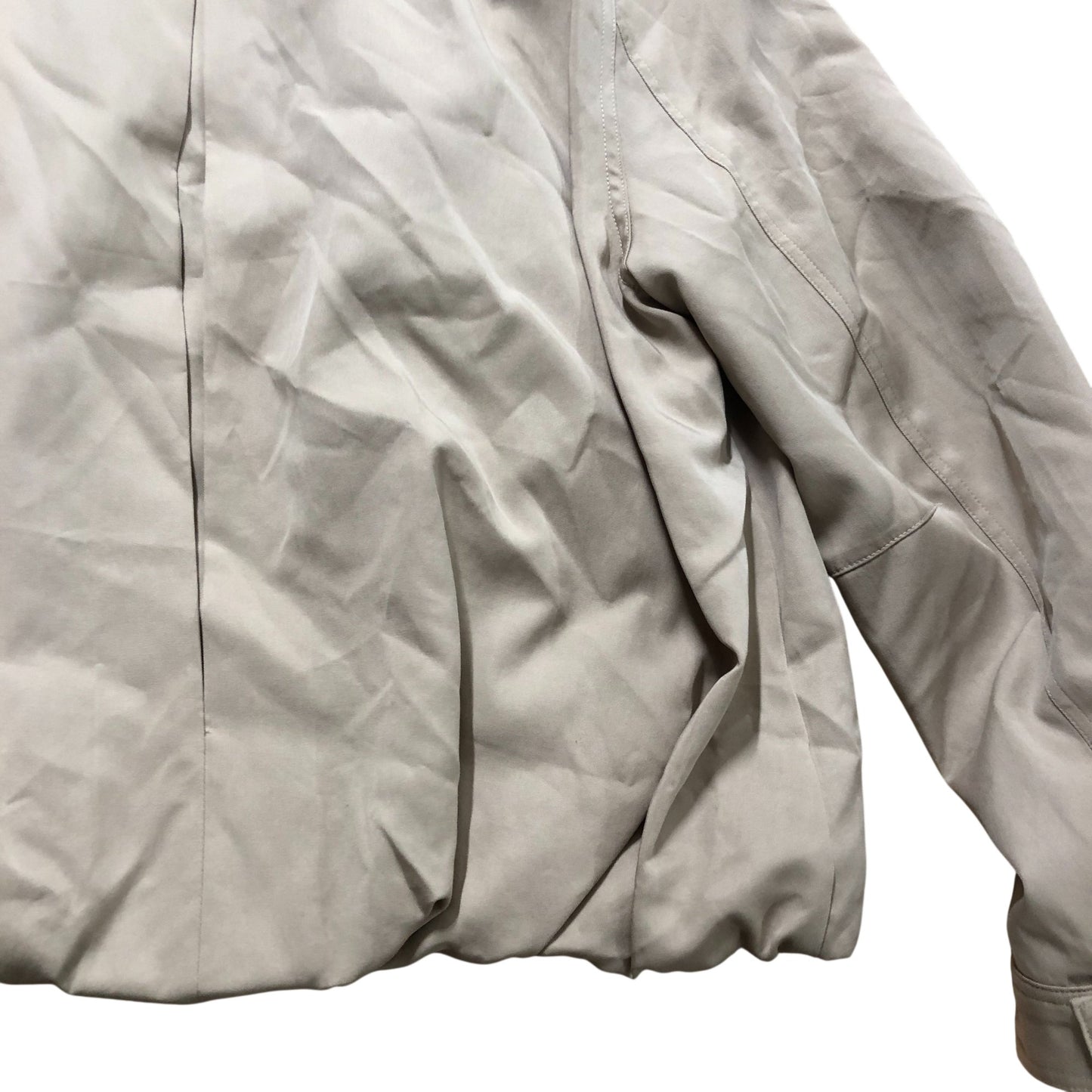 Neutral Cropped Boucle Bomber Jacket Size S