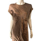 Branded Stylish Brown Maxi Dress UK Size 16 Women's Casual Loose Fit Sleeveless