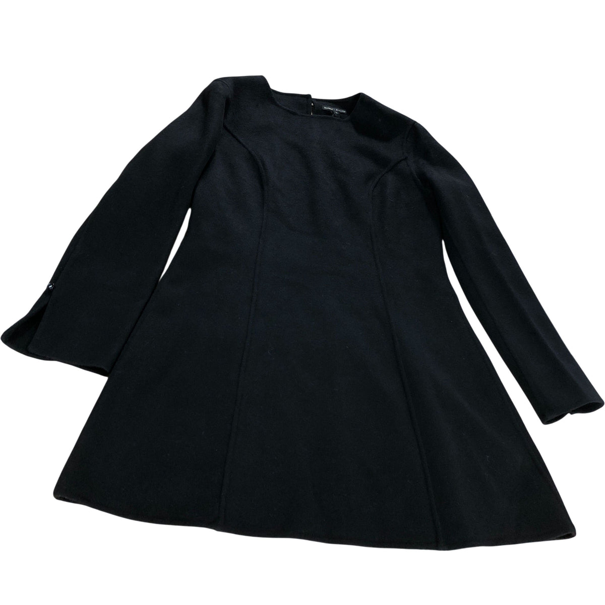 River Island UK8 Women's Black Long Sleeves Dress Wool Blend A-Line