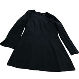 River Island UK18 Women's Black Long Sleeves Dress Wool Blend A-Line