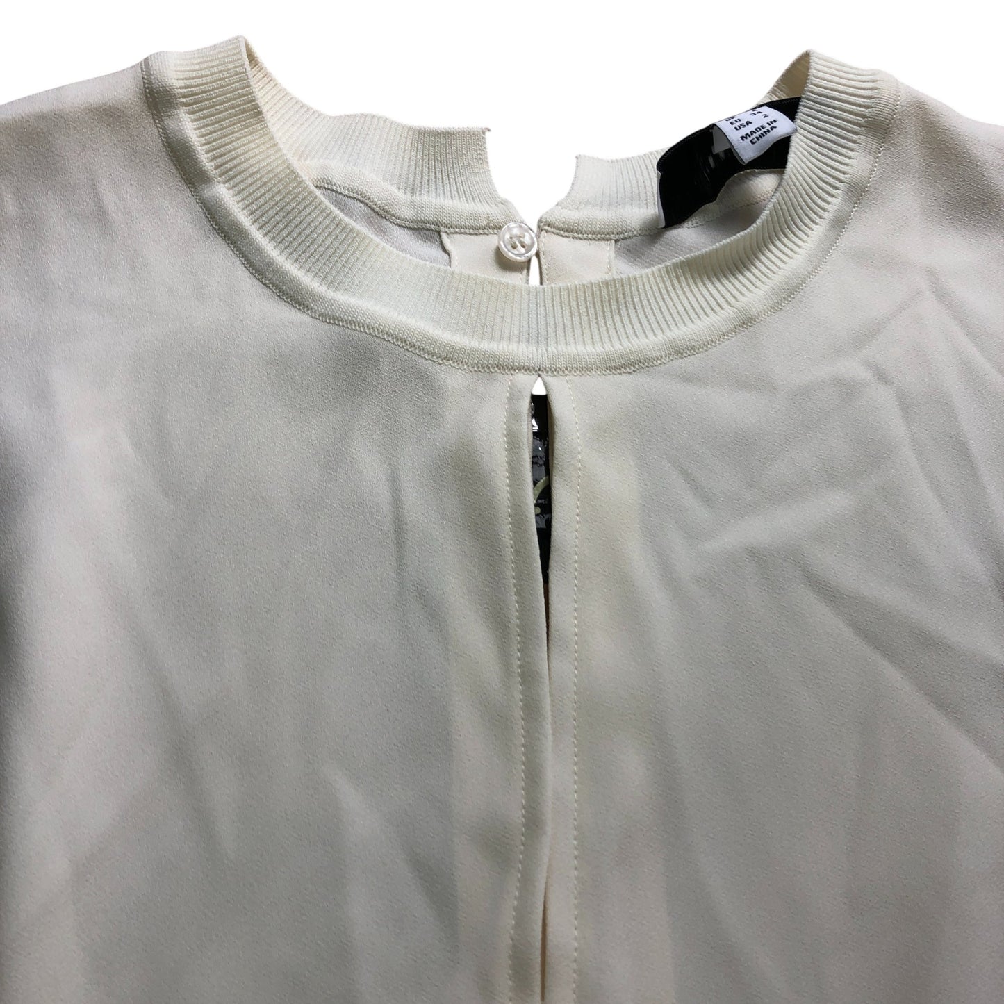 Reiss Ivory Colourblock Draped Mini Dress - Size 6